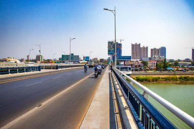 Phnom Penh, Kamboçya 'nın şehir manzarası 
