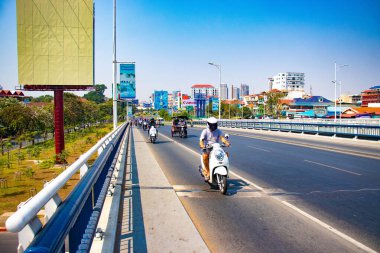 Phnom Penh, Kamboçya 'nın şehir manzarası 