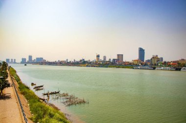 Kamboçya. Phnom Penh. Riverside Mekong İskelesi