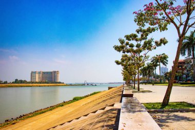 Kamboçya. Phnom Penh. Riverside Mekong İskelesi