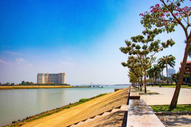Kamboçya. Phnom Penh. Riverside Mekong İskelesi