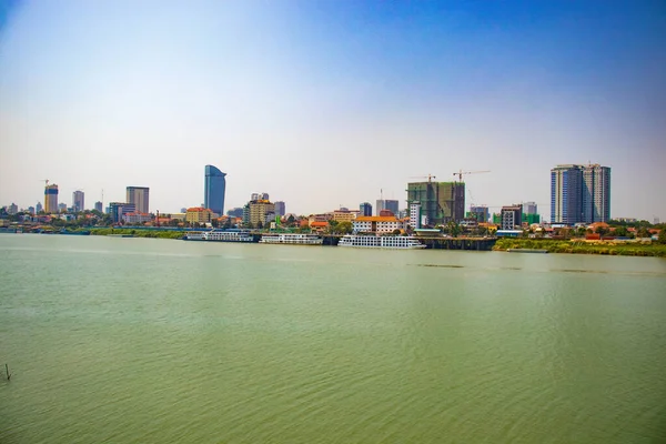 Kambodscha Phnom Penh Mekong Anlegestelle Fluss — Stockfoto