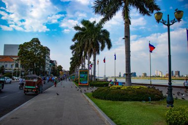 Kamboçya. Phnom Penh. Riverside Mekong İskelesi