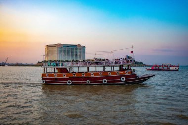 Kamboçya. Phnom Penh. Riverside Mekong İskelesi