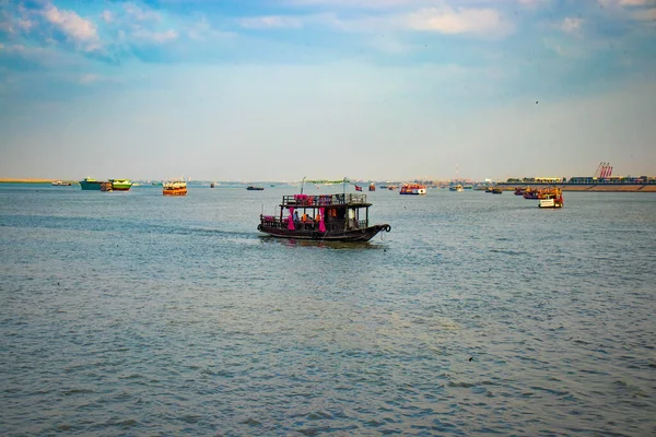 Cambodja Phnom Penh Riverside Mekong Pier — Stockfoto
