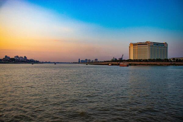 Cambodia. Phnom Penh. Riverside Mekong Pier