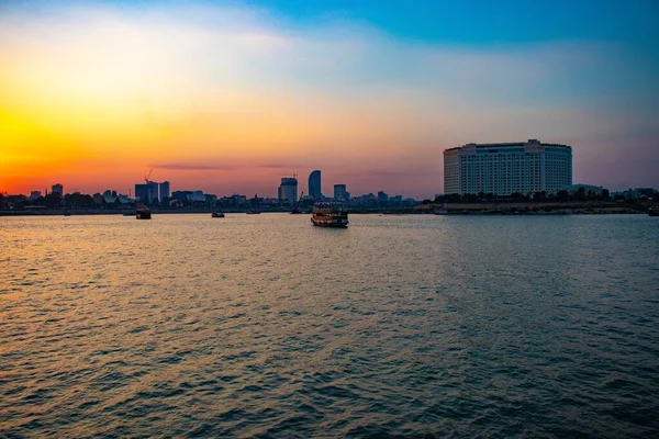 Cambodia Phnom Penh Riverside Mekong Pier — Stock Photo, Image