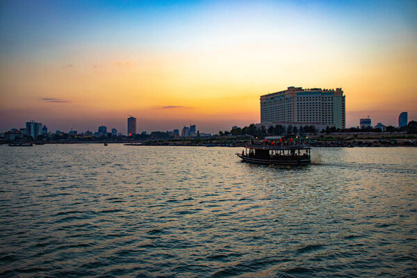 Cambodia. Phnom Penh. Riverside Mekong Pier