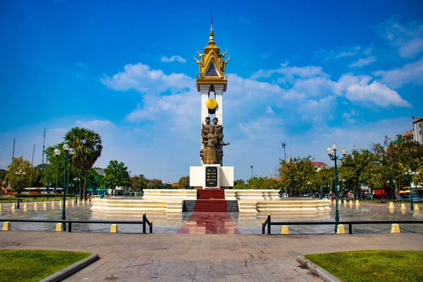 Kambodża Phnom Penh Pomnik Vietna Kambodża — Zdjęcie stockowe