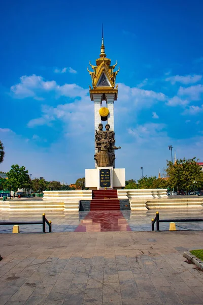 Kambodja Det Phnom Penh Vietnams Monument Över Kambodja — Stockfoto
