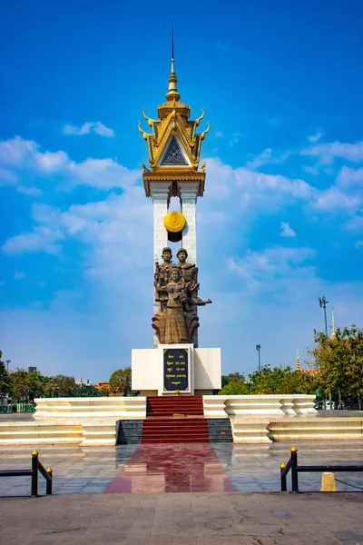 Kambodja Det Phnom Penh Vietnams Monument Över Kambodja — Stockfoto