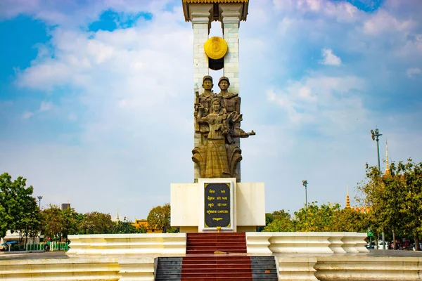 Kamboçya Phnom Penh Vietnam Kamboçya Anıtı — Stok fotoğraf