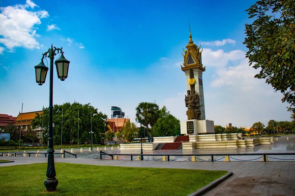 Kambodża Phnom Penh Pomnik Vietna Kambodża — Zdjęcie stockowe