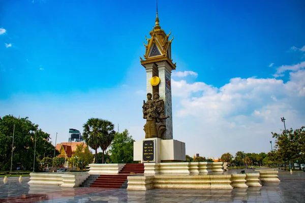 Kambodża Phnom Penh Pomnik Vietna Kambodża — Zdjęcie stockowe