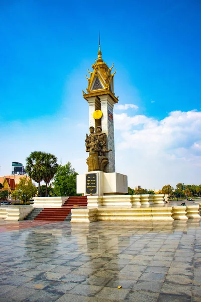 Kambodża Phnom Penh Pomnik Vietna Kambodża — Zdjęcie stockowe
