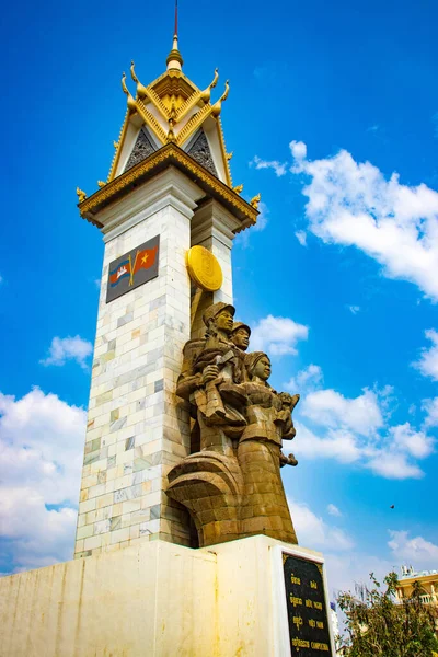 Kambodja Det Phnom Penh Vietnams Monument Över Kambodja — Stockfoto