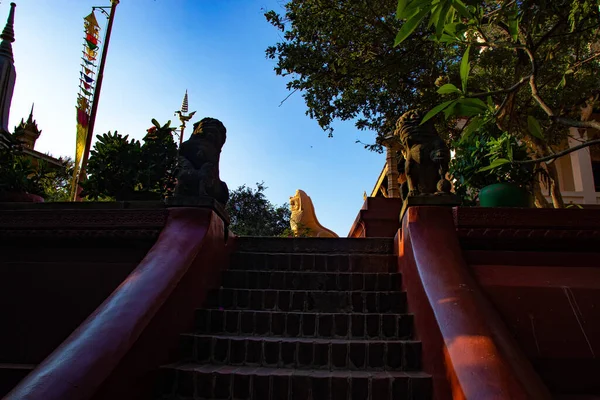 Camboja Phnom Penh Que Templo Phnom — Fotografia de Stock