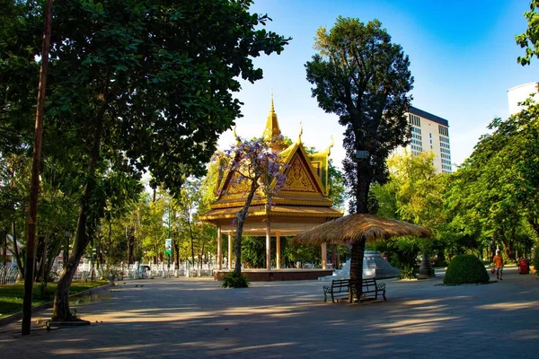 Cambodja Phnom Penh Wat Phnom Tempel — Stockfoto