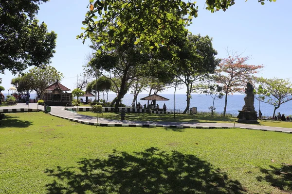 Kuil Tanah Lot Siang Hari Indonesia — Stok Foto