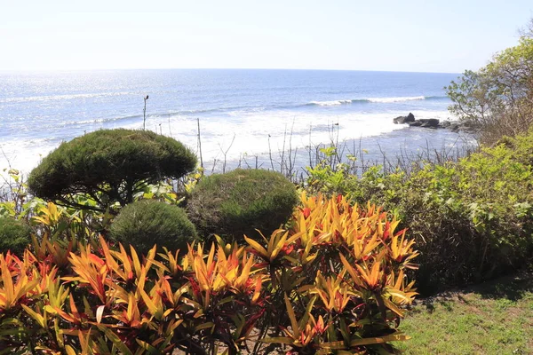 Blauw Oceaanzicht Vanuit Tempel Indonesië — Stockfoto