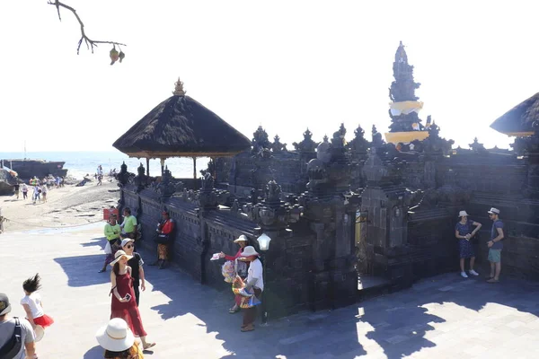 Tanah Lot Temple Durante Dia Indonésia — Fotografia de Stock