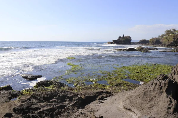 Tempio Tanah Lot Giorno Indonesia — Foto Stock