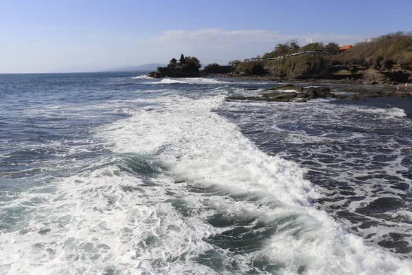 Malowniczy Widok Ocean Świątyni Indonezji — Zdjęcie stockowe