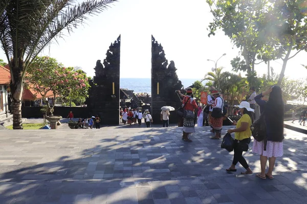 Świątynia Tanah Lot Dzień Indonezji — Zdjęcie stockowe