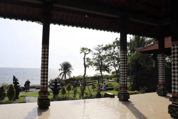 Hermosa Vista Mar Desde Templo Indonesia — Foto de Stock