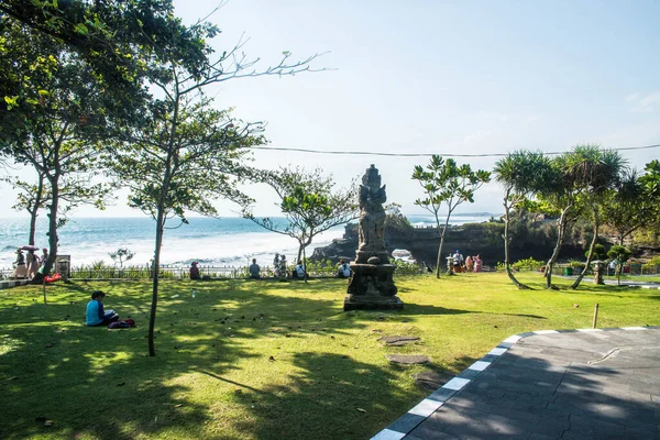 Endonezya Daki Tanah Lot Tapınağından Okyanus Manzarası — Stok fotoğraf