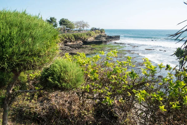 Szenisches Bild Des Ozeans Vom Tanah Lot Tempel Indonesien — Stockfoto