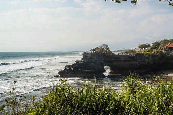 Krásný Výhled Oceán Indonéského Chrámu — Stock fotografie