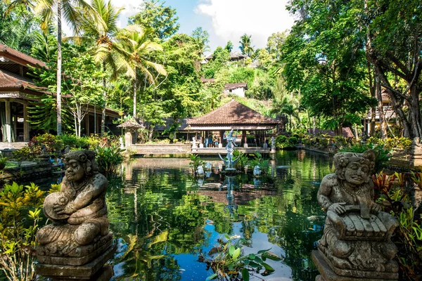 Pond Gunung Kawi Sebatu Templom Indonézia — Stock Fotó