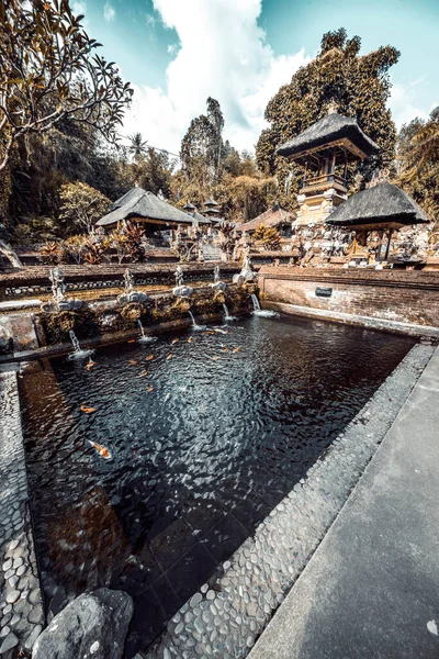 Estanque Templo Gunung Kawi Sebatu Indonesia —  Fotos de Stock