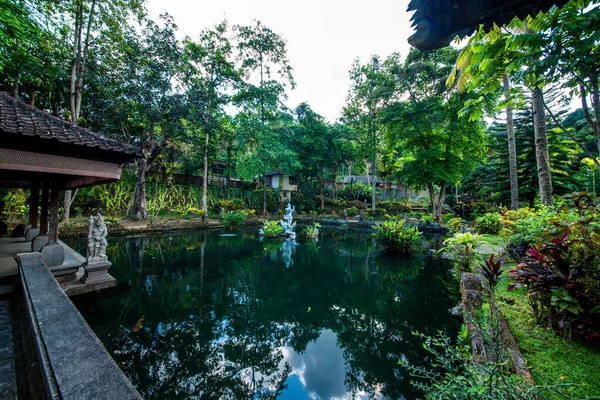 Pond Gunung Kawi Sebatu Templom Indonézia — Stock Fotó