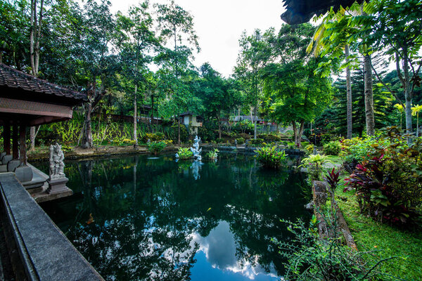 Pond in Gunung Kawi Sebatu Temple, Indonesia