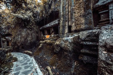 Endonezya 'daki Gunung Kawi Tapınağı' nın antik mimarisi