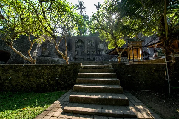 Templo Gunung Kawi Durante Dia Indonésia — Fotografia de Stock