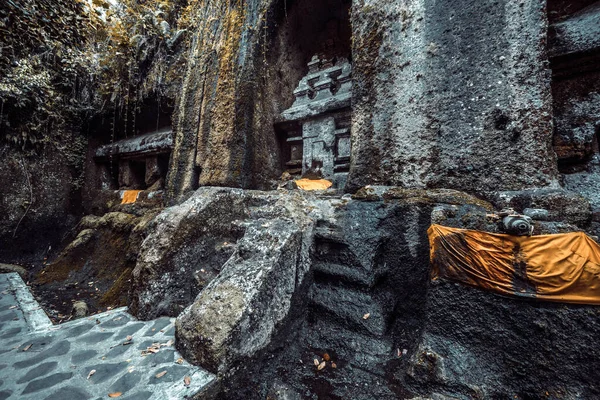 Starożytna Architektura Świątyni Gunung Kawi Indonezja — Zdjęcie stockowe