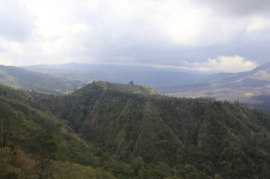 Kintamani Dağı 'nın havadan görünüşü, Ubud, Endonezya