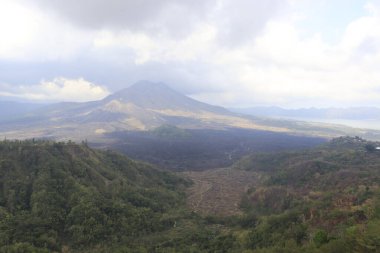 Kintamani Dağı 'nın havadan görünüşü, Ubud, Endonezya