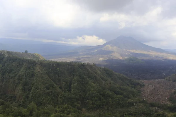 Vista Aérea Montanha Kintamani Ubud Indonésia — Fotografia de Stock