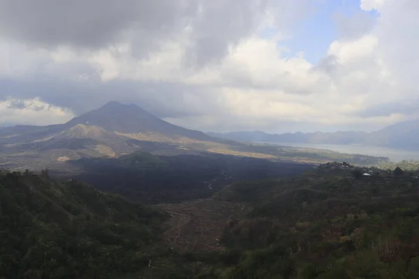 Vue Aérienne Montagne Kintamani Ubud Indonésie — Photo