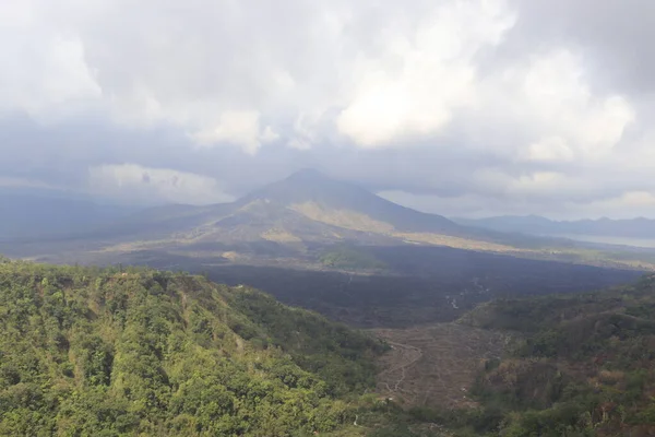 Légi Kilátás Kintamani Hegy Ubud Indonézia — Stock Fotó