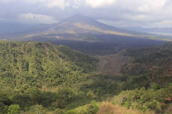印度尼西亚乌布德Kintamani山的空中景观 — 图库照片