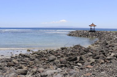 Endonezya, Bali 'de güzel bir sahil manzarası.