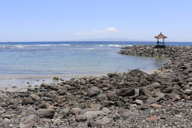 Endonezya, Bali 'de güzel bir sahil manzarası.