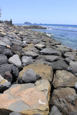 Endonezya, Bali 'de güzel bir sahil manzarası.