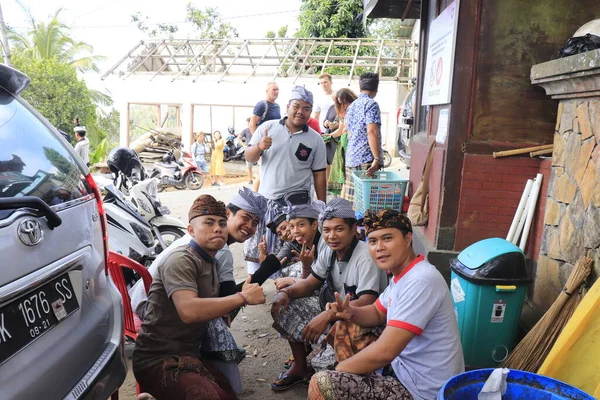 Group Local People Ubud Indonesia — Stock Photo, Image