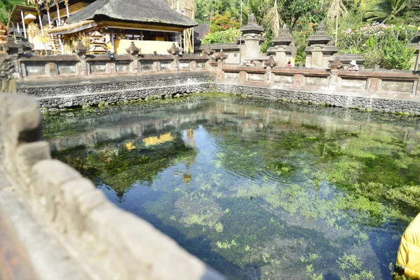 Tiran Boş Tapınağı Endonezya Balıklı Gölet — Stok fotoğraf